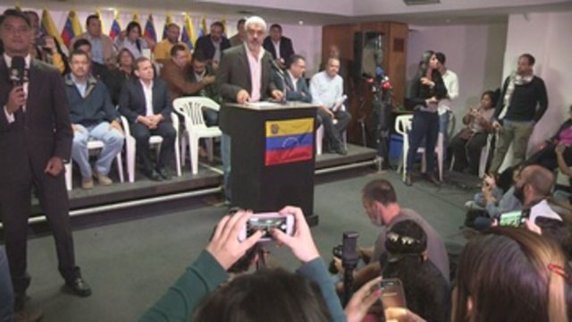 Alianza opositora no participará en elecciones presidenciales de Venezuela