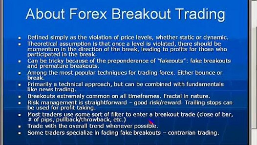 Breakout Trading Strategies In Forex Webinar By James Chen Video - 