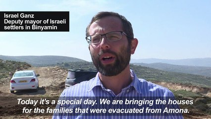 Israel installs homes at first new settlement since 1991