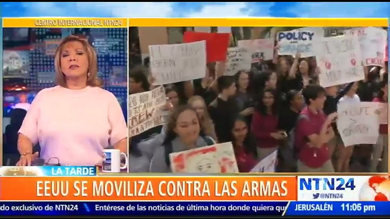 Jóvenes de distintas escuelas de Florida, EE. UU., se movilizaron para exigir mayores controles en la venta de armas