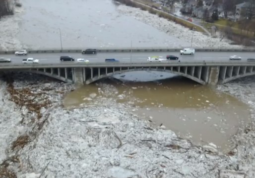 Ice Jams Trigger Flooding Along Ontario's Grand River