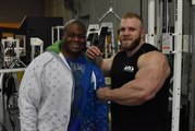 Ottawa Personal Trainer Freddy Palmer Workout With Client Iain Valliere, IFBB Pro. Bodybuilding. Muscle Mass.