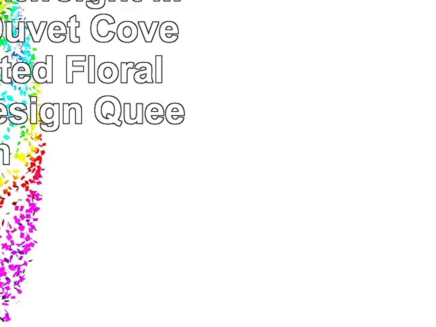 Vaulia Lightweight Microfiber Duvet Cover Set Printed Floral Pattern Design  Queen