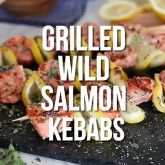 Grilled Salmon and Lemon Skewers