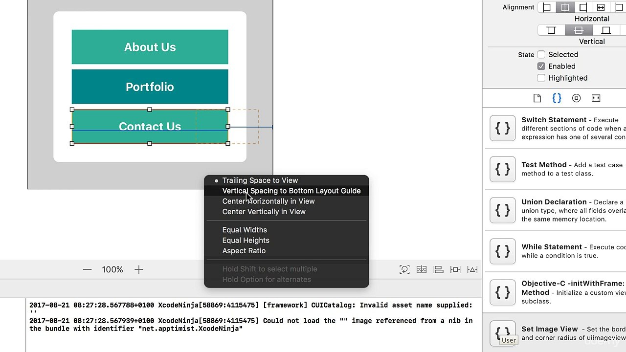 011 Control drag between views to set layout constraints