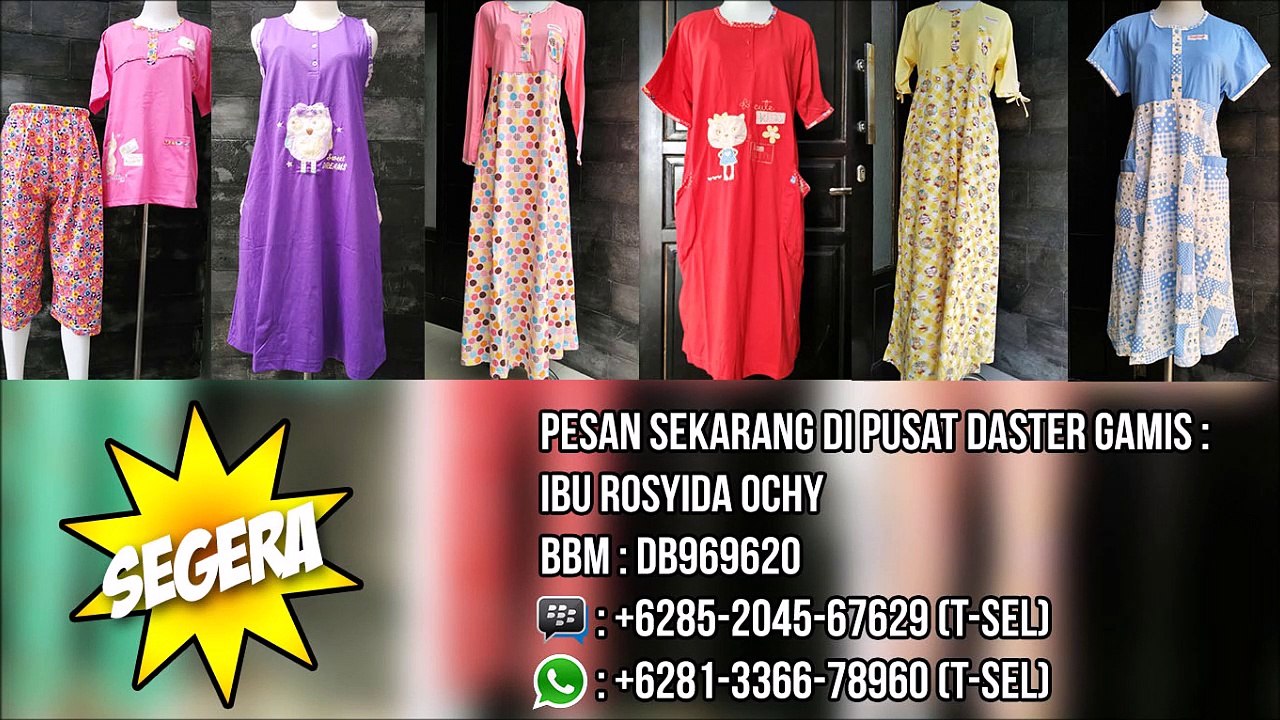 WA : +6285-2045-67629 | Jual daster klok, Daster klok lengan panjang