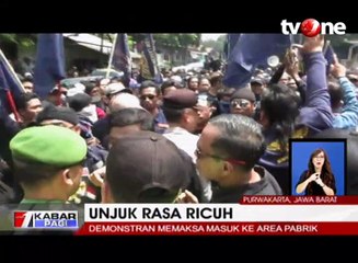 Diduga Cemari Sungai Citarum, Unjuk Rasa Depan Pabrik Ricuh