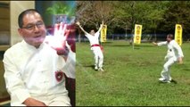 DRAGON BALL: Un maître de qi gong (气功) nous montre une boule de dragon Kamehameha