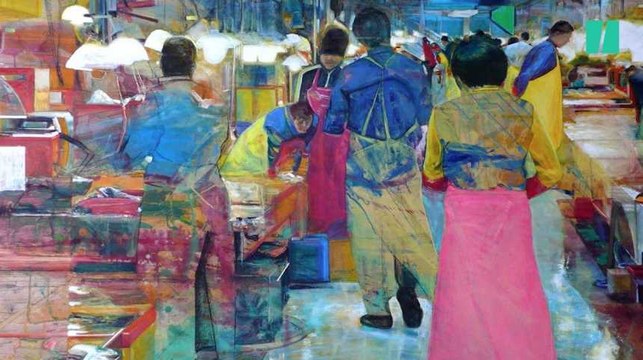 Suivez-moi dans les mystérieuses nuits coréennes à travers mes peintures