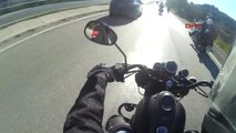 Minibüse Çarptı; Arkadan Gelen Motosikletin Altında Kalmaktan Son Anda Kurtuldu