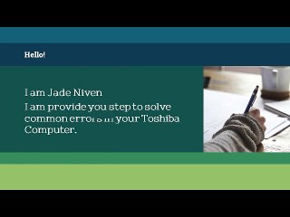 How to Solve Common Errors in Your Toshiba Computer