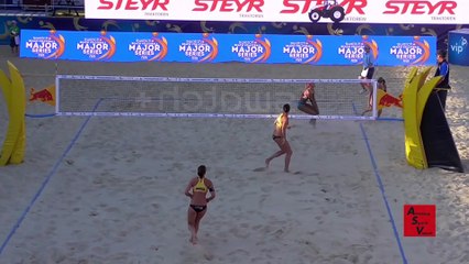Big German Beach Volleyball Women In Action