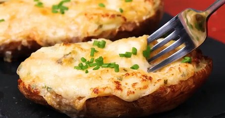 How to Make Twice-Baked Potatoes with Fontina and Chives