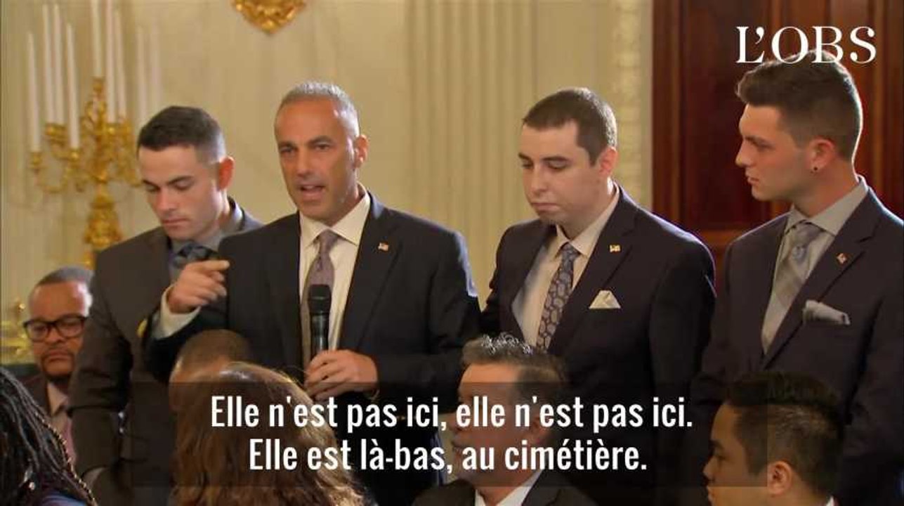 "Je ne dormirai pas tant que la question des armes ne sera pas réglée" : le père d'une victime craque devant Trump