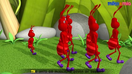 Ants Go Marching One by One | English Nursery Rhymes for Children and Kids Songs | Mike & Mia