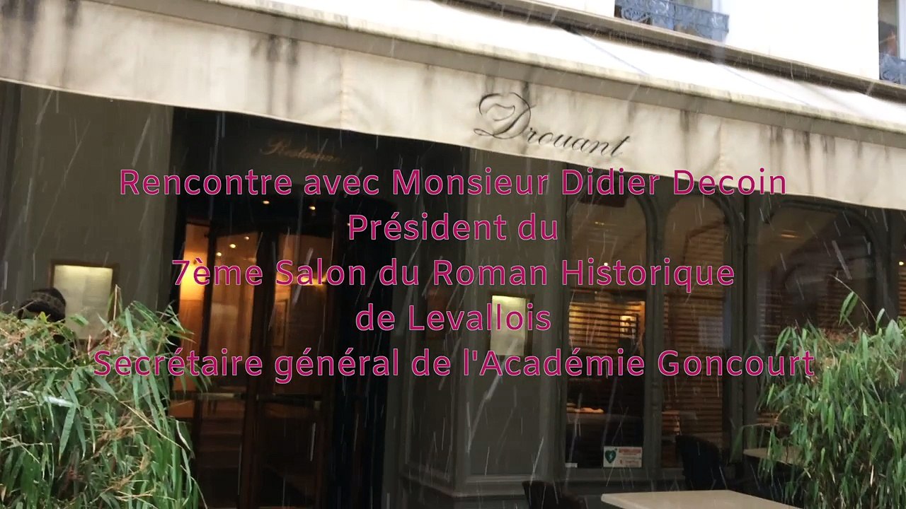 Salon du Roman Historique 2018 - Didier Decoin, Président du Salon