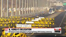 N. Korea to send high-level delegation to closing ceremony of PyeongChang Olympics