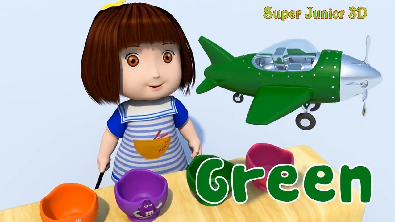 Learn Colors with 3D Pacman Cars Fruit - Surprise Egg Gumball Candy