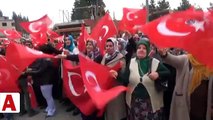 Afrin�e giden özel birlikleri yüzlerce kişi böyle karşıladı