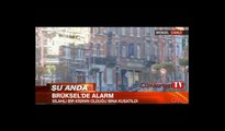 Brüksel'de polis, silahlı bir kişinin olduğu binayı kuşattı... Bölgeden görüntüler