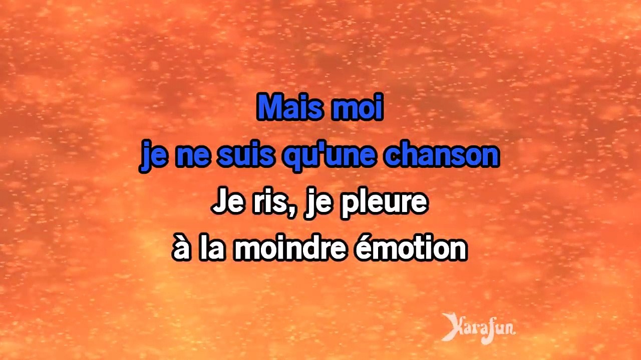 Karaoké Je ne suis qu'une chanson - Bruno Pelletier *