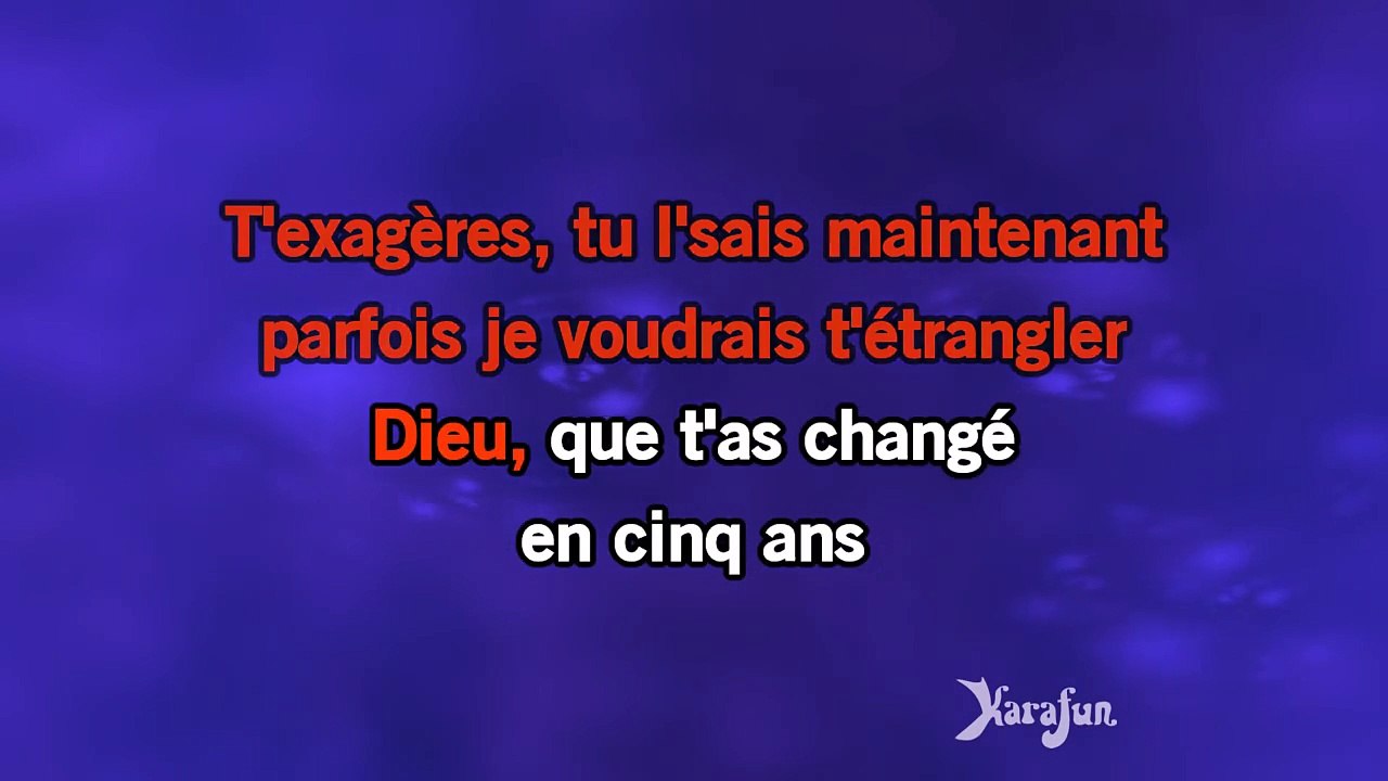 Karaoké Tu t'laisses aller - Charles Aznavour *