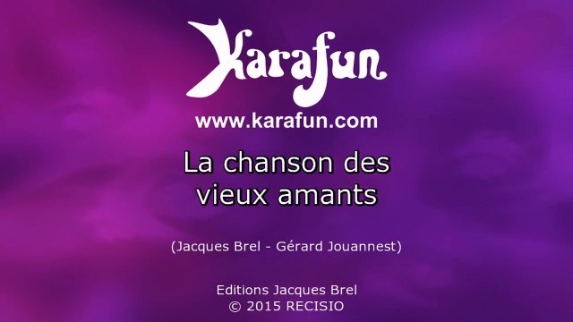 Karaoké La chanson des vieux amants - Michel Jonasz *