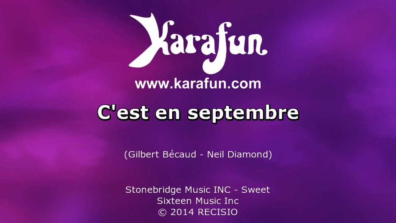 Karaoké C'est en septembre - Gilbert Bécaud *