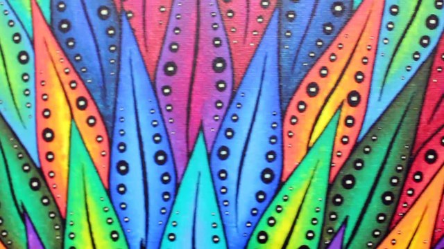 Aperçu de la peinture : Floraison de couleurs.