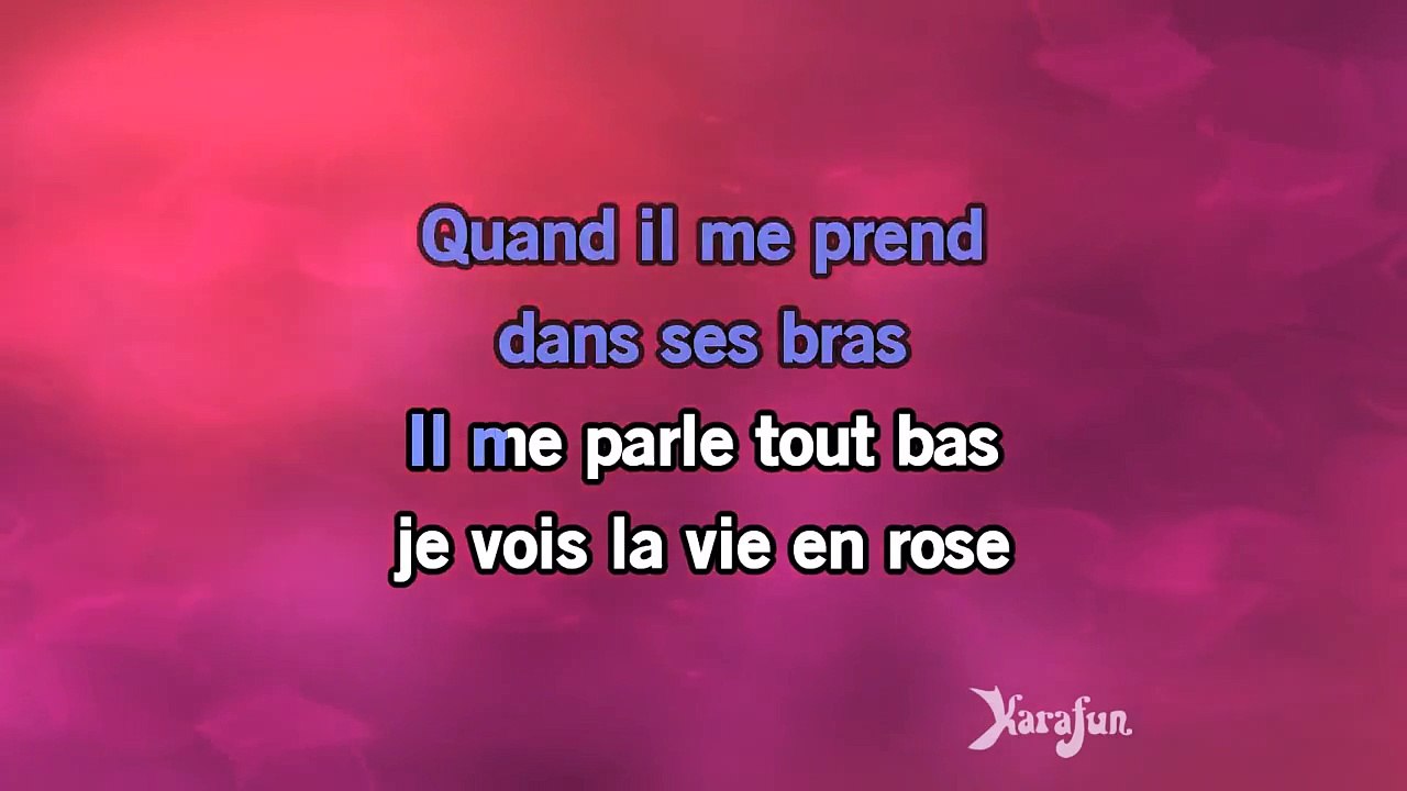 Karaoké La vie en rose Zaz * video Dailymotion