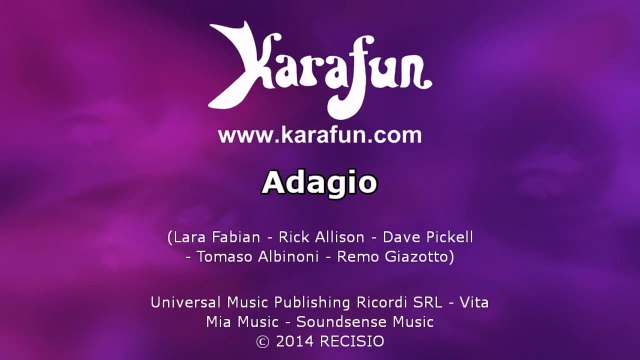 Karaoké Adagio - Lara Fabian *