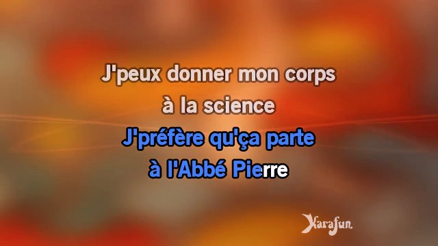 Karaoké Ma liberté de penser - Florent Pagny *