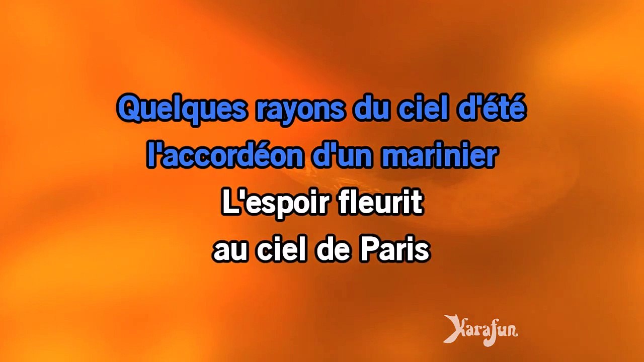 Karaoké Sous le ciel de Paris - Michel Leeb *
