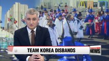 Team Korea holds disbanding ceremony at Gangneung athletes' village
