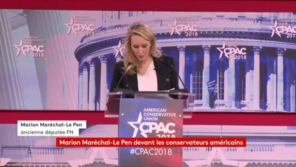 Marion Maréchal-Le Pen : "La jeune génération n'est pas encouragée à aimer notre héritage. On leur lave le cerveau en leur faisant honte de leur pays." #CongrèsMaryland