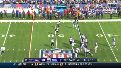 2016 - Odell Beckham slips past two defenders for a first down