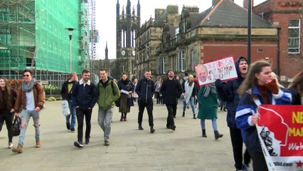 University staff have walked out today as part of a dispute over pensions