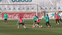 Entrenamiento del Real Madrid tras la victoria ante el Leganés