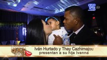 Iván Hurtado feliz con su esposa e hija