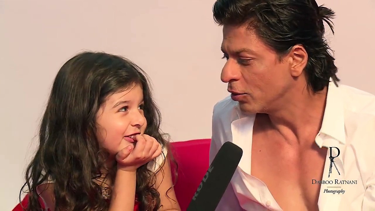 Really Cute!!! Do Watch This Video Featuring @iamsrk & @MyrahRatnani Chatting in 'Coded' Language!