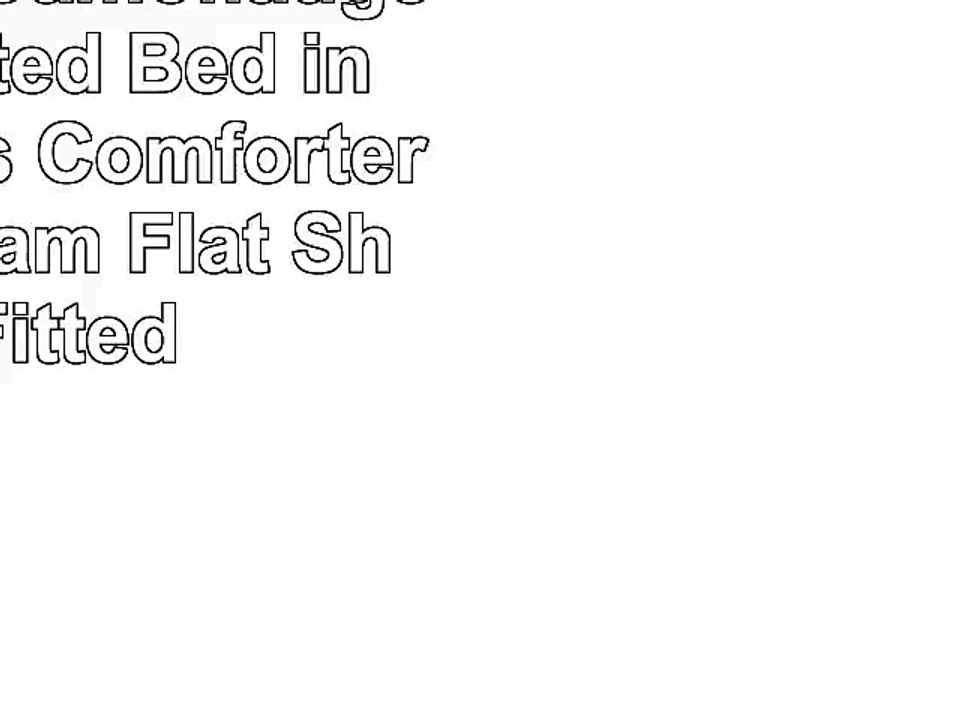 Kids Twin Camoflauge Coordinated Bed in a Bag Boys Comforter Pillow Sham Flat Sheet Fitted