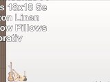 Elyhome Christmas Pillow Covers 18x18 Set of 4 Cotton Linen Burlap Throw Pillows