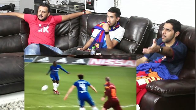 ردة فعل برشلونين على ذهاب برشلونة ضد تشيلسي - انقطعت رجلي من الحماس في هدف ميسي !!!