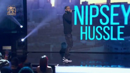 Nipsey Hussle "Last Time That I Checc'd" Live @ Revolt TV "Global Spin Awards", the Novo, Los Angeles, CA, 02-15-2018