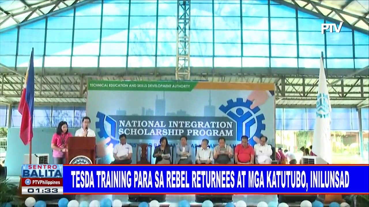 TESDA training para sa rebel returness at mga katutubo, inilunsad