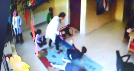 Kreşte Küçük Çocuklara Uygulanan Şiddet Güvenlik Kamerasına Yansıdı