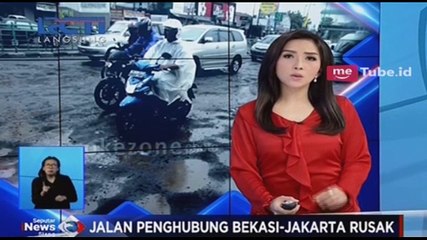 Jalan Penghubung Bekasi-Jakarta Rusak Parah