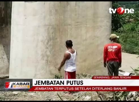 Diterjang banjir, Jembatan Sunut Putus