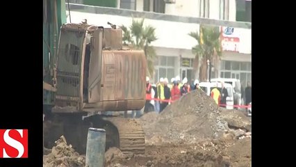 İş makinesi ana doğalgaz borusunu patlattı