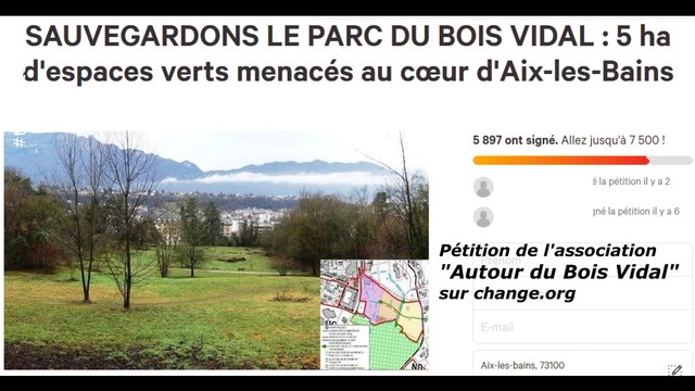 En Marche“ d'Aix les Bains s'intéresse au Bois Vidal